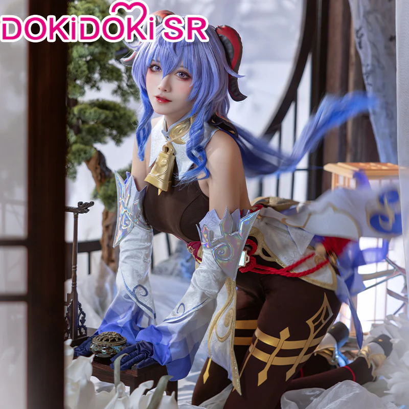 【Costume Ready For Ship】DokiDoki-SR Game Genshin Impact Cosplay Gan Yu Costume Ganyu / Shoes