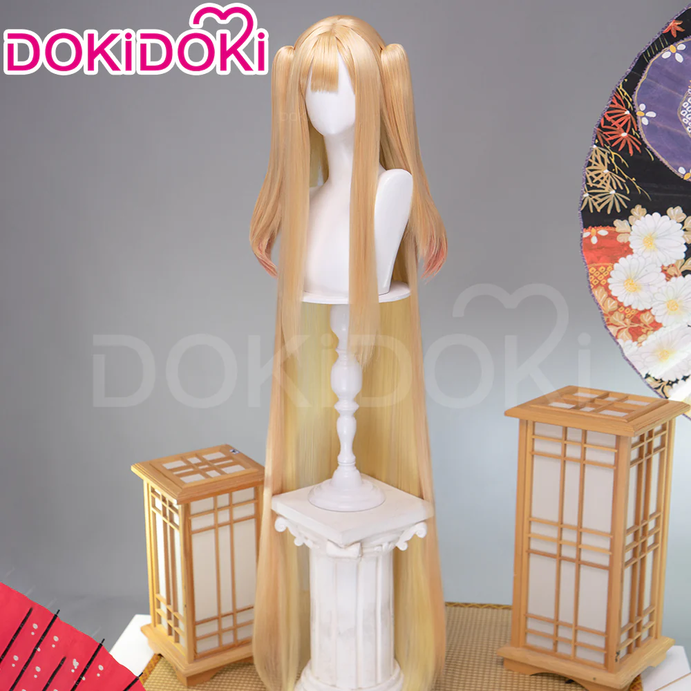 【150CM】DokiDoki Anime Cosmic Princess Kaguya! Cosplay Kaguya Wig Long Straight Light Brown Hair - Image 3