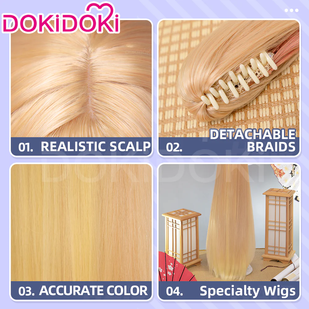 【150CM】DokiDoki Anime Cosmic Princess Kaguya! Cosplay Kaguya Wig Long Straight Light Brown Hair - Image 4
