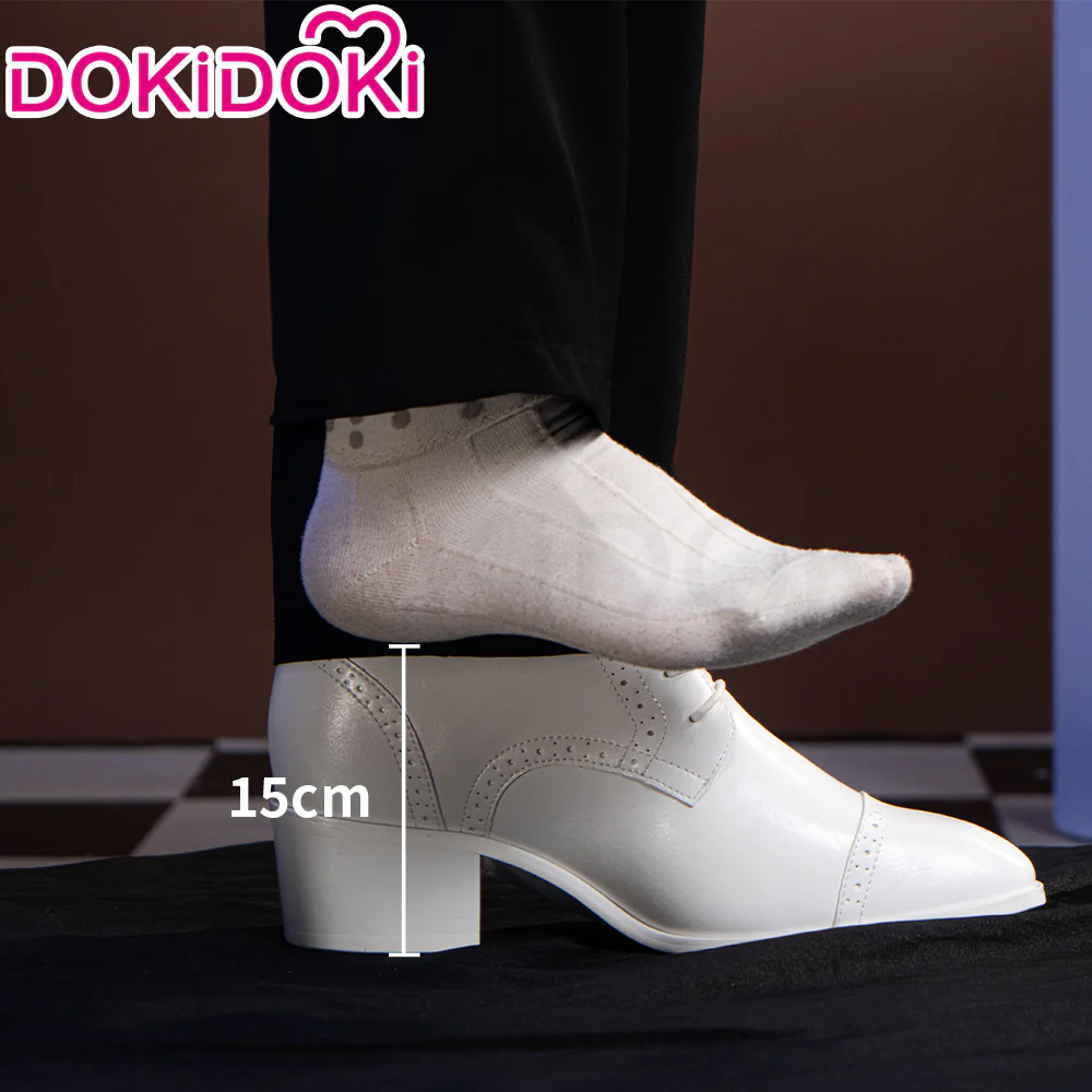 【Partially Ready For Ship】【15 CM】DokiDoki Height Increasing Shoes / Elevator Shoes Leather Boots White 15 CM - Image 4