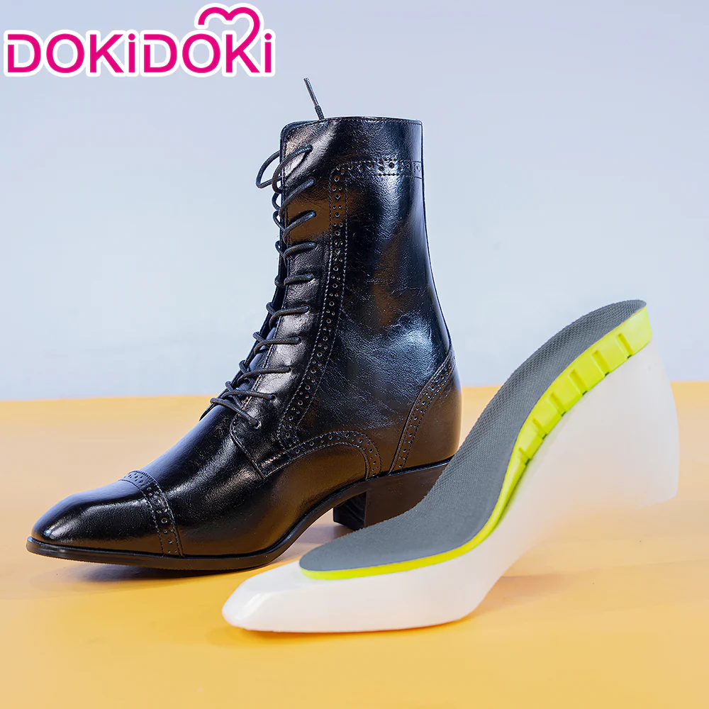 【15CM】DokiDoki Height Increasing Shoes / Elevator Shoes Black / Red Sole Bottom Leather Shoes - Image 9