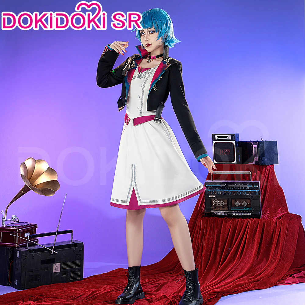 【Ready For Ship】DokiDoki-SR Game Cosplay Jinxx Costume Party Dress Powderr - Image 2