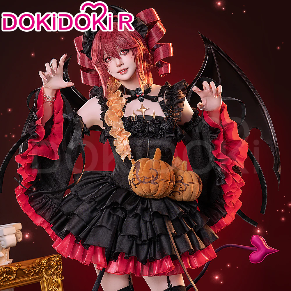 【In Stock】DokiDoki-R  Cosplay Devil Costume Halloween Black Red Dress