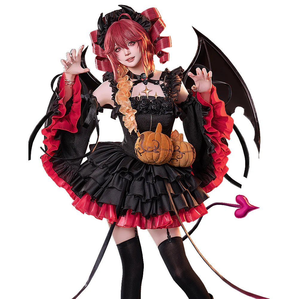【In Stock】DokiDoki-R  Cosplay Devil Costume Halloween Black Red Dress - Image 6