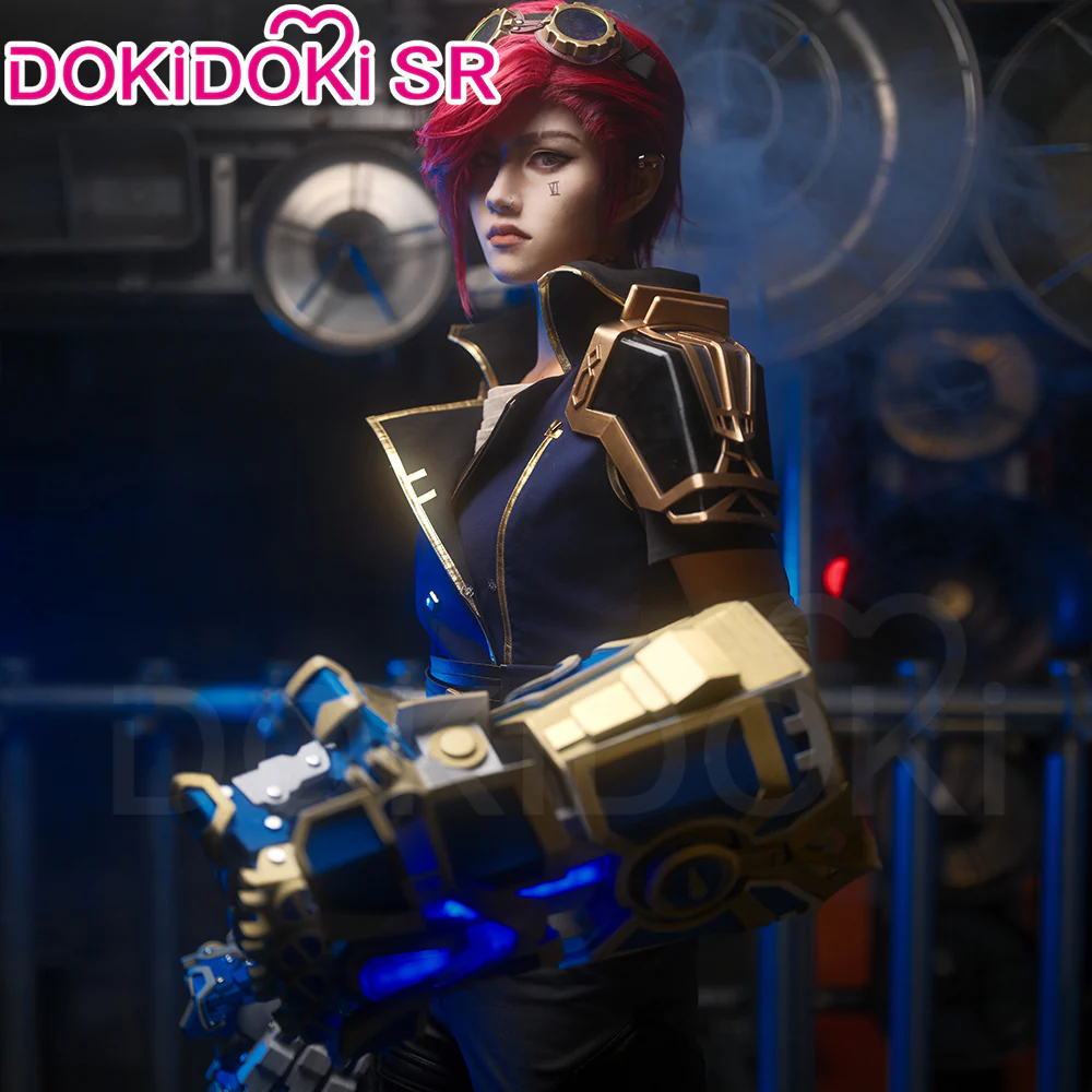 【Ready For Ship】【Size S-3XL】DokiDoki-SR Anime Game Cosplay Costume Female Uniform Blue Black - Image 3