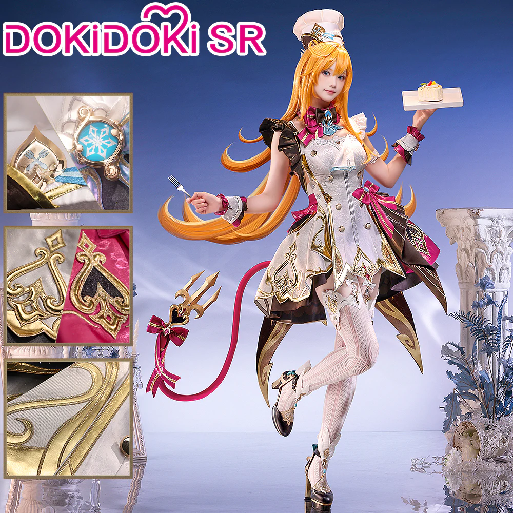 【Partially Ready For Ship】DokiDoki-SR Game Genshin Impact Cosplay Escoffier Costume Fontaine