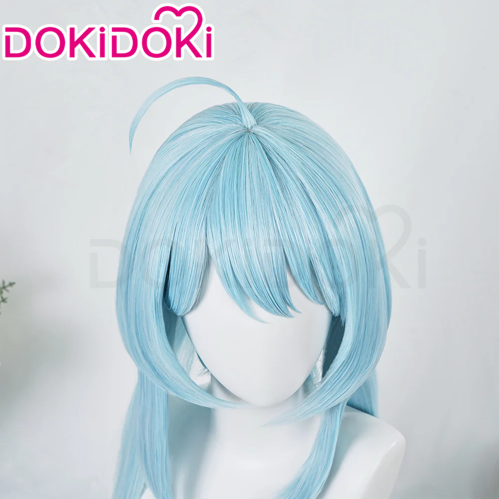 【Ready For Ship】DokiDoki Game Honkai Impact 3 Cosplay Griseo Wig Long Straight Blue Hair - Image 4