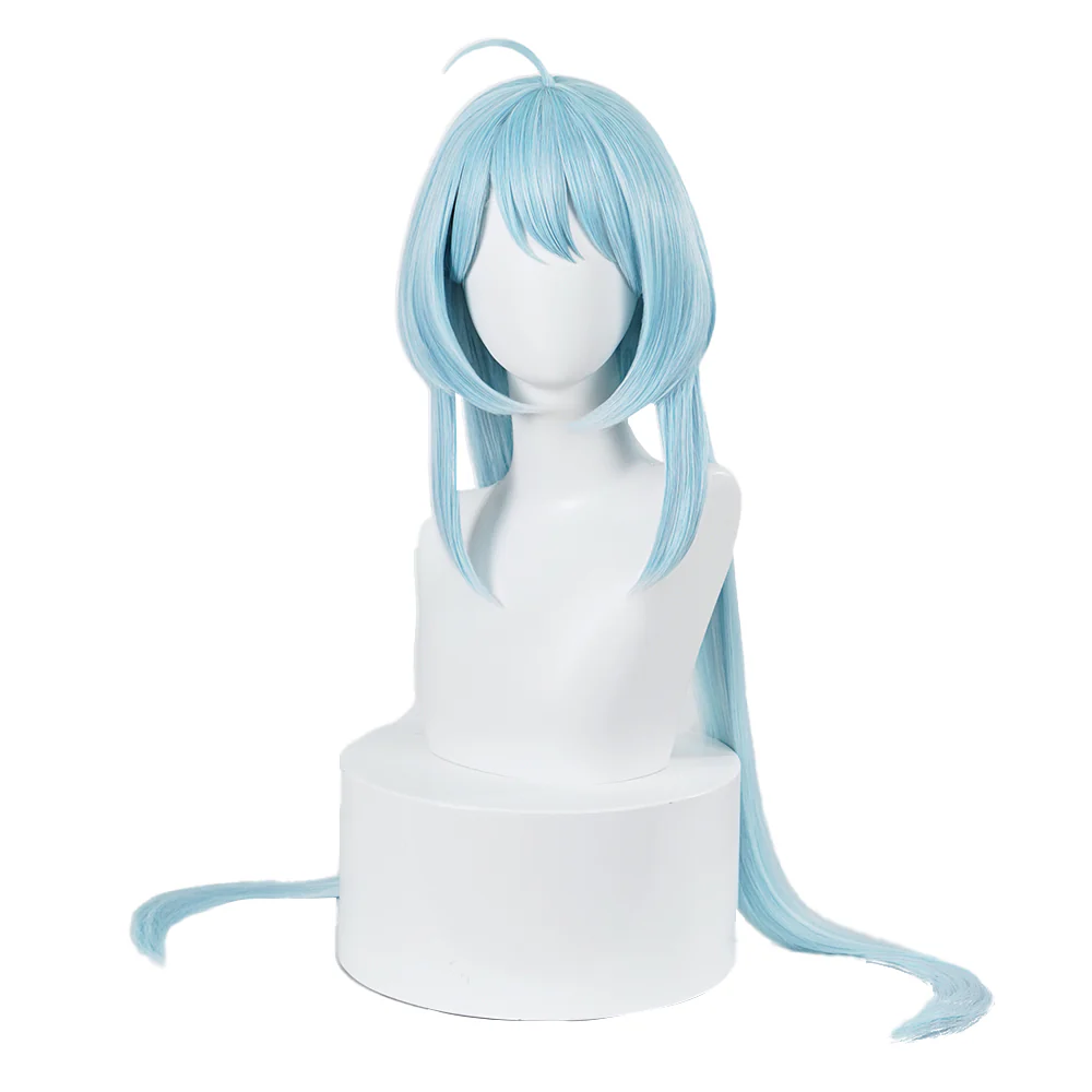 【Ready For Ship】DokiDoki Game Honkai Impact 3 Cosplay Griseo Wig Long Straight Blue Hair - Image 5
