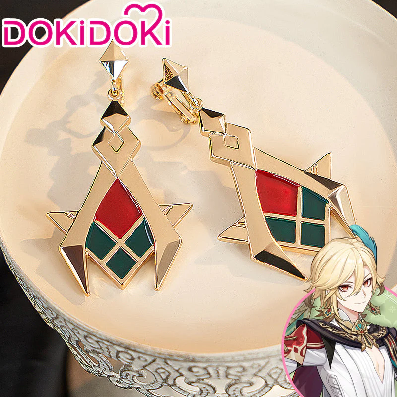 【US/EU LOCAL SHIPPING 】DokiDoki Game Genshin Impact Cosplay Kaveh Cosplay Short Blonde Wig / Earrings - Image 6