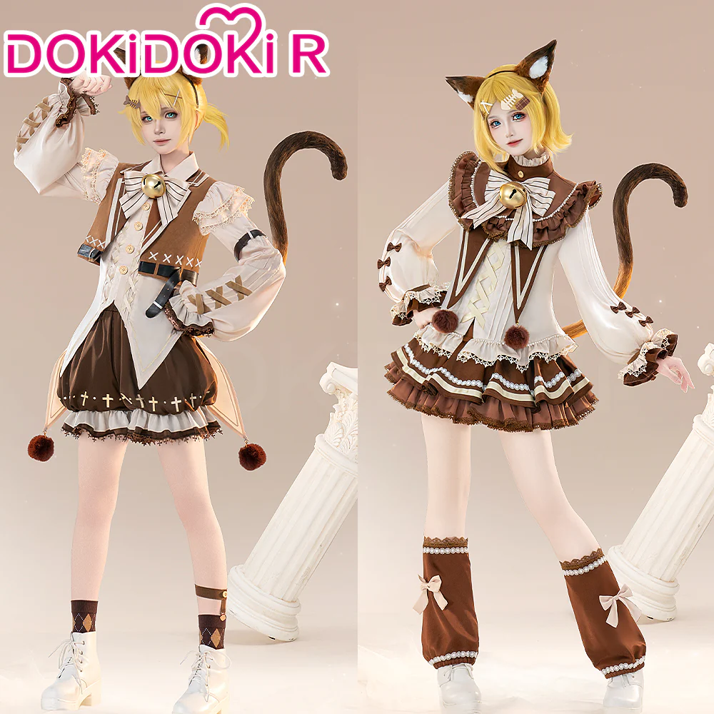 Dkidoki-R Vsinger Cosplay Rinn / Lenn Cafe Cat Costume Doujin
