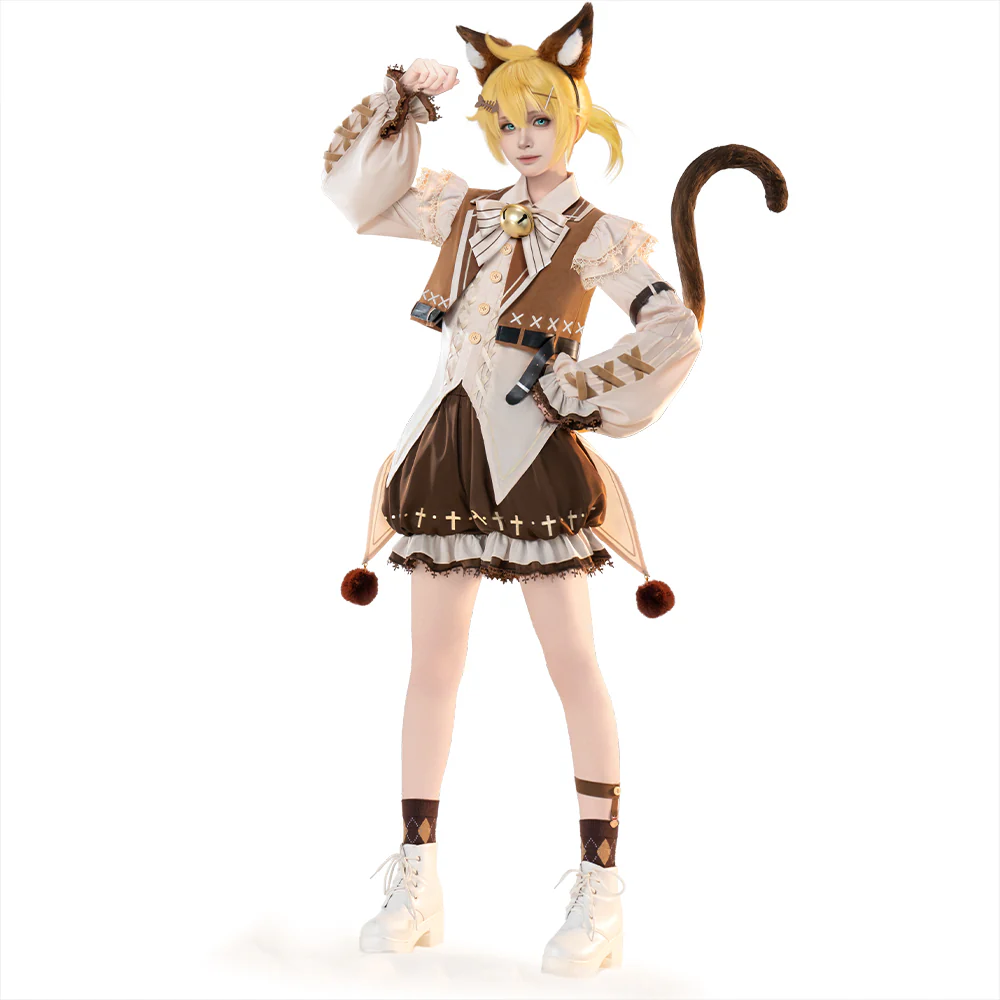 Dkidoki-R Vsinger Cosplay Rinn / Lenn Cafe Cat Costume Doujin - Image 11