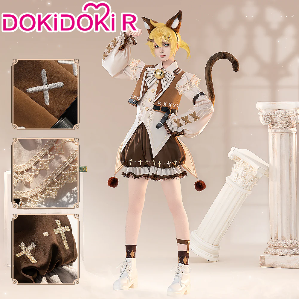 Dkidoki-R Vsinger Cosplay Rinn / Lenn Cafe Cat Costume Doujin - Image 7