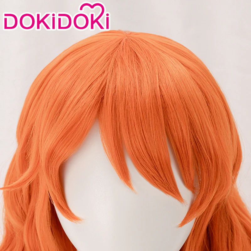【Partially Ready For Ship】DokiDok Anime Cosplay Short/ Long Orange Wig / Tattoo Sticker - Image 5