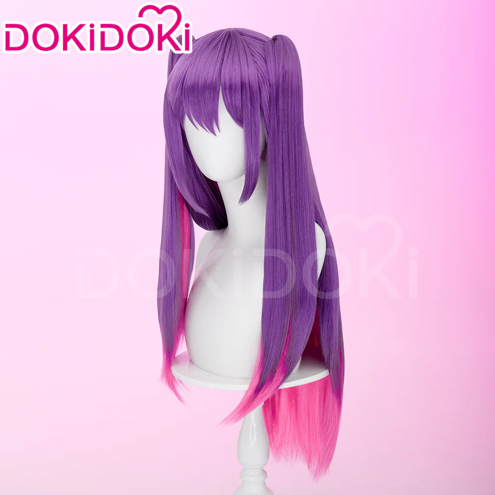 【Ready For Ship】DokiDoki Anime 2.5 Dimensional Seduction Cosplay Tachibana Mikari Wig Long Straight Brown / Purple Pink Gradient Hair - Image 9