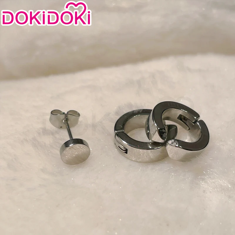 【Ready For Ship】DokiDoki Anime Cosplay Wig / Tattoo Sticker / Earring / Necklace Short Straight Grey Hair 28th Adult Version - Image 19