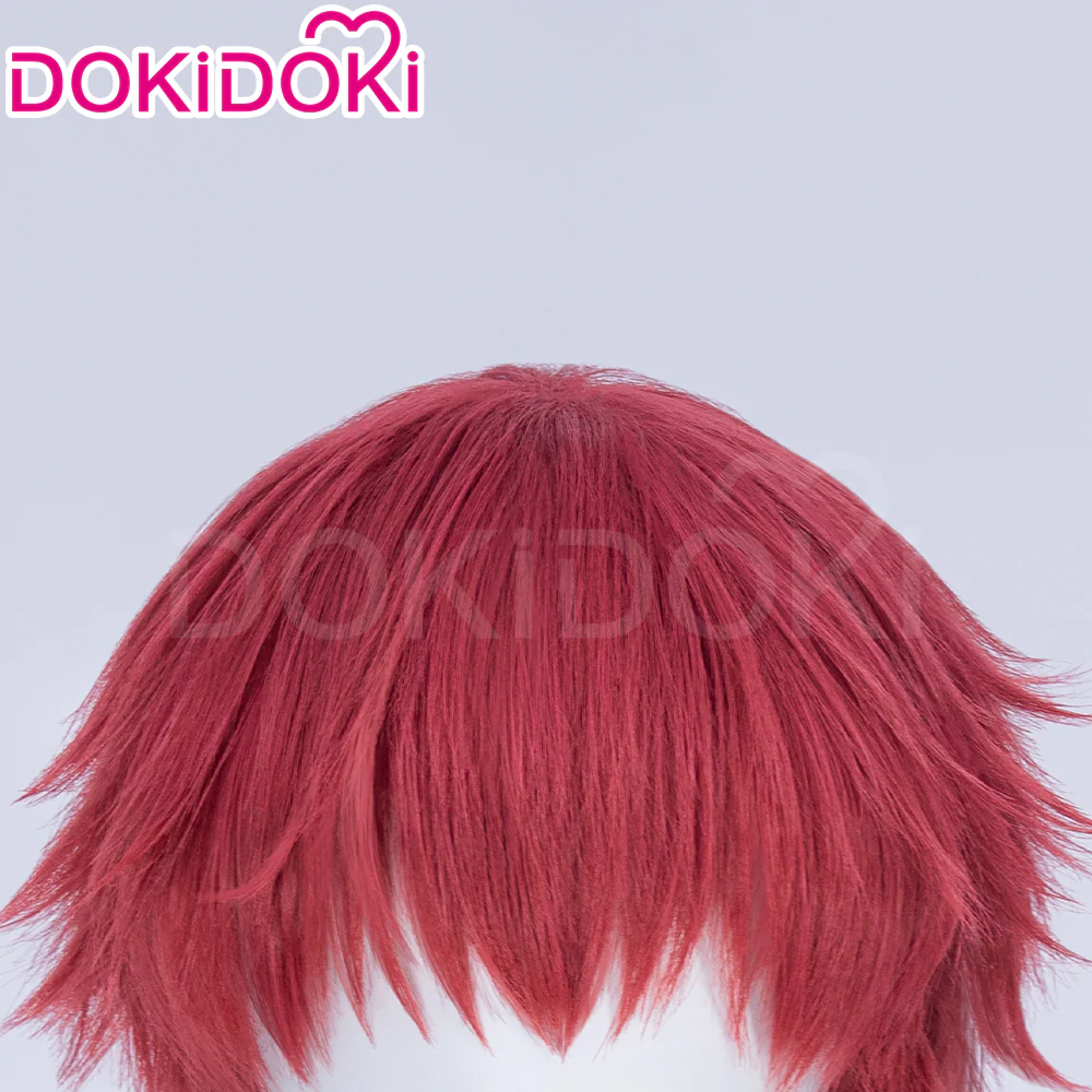 【Ready For Ship】DokiDoki Anime Cosplay Wig Red Pink Short Braid - Image 5
