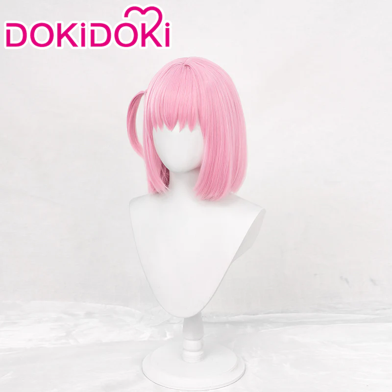 【Ready For Ship】DokiDoki Anime Bocchi the Rock! Cosplay Hitori Gotoh Cosplay Wig / Headwear Pink Straight - Image 4