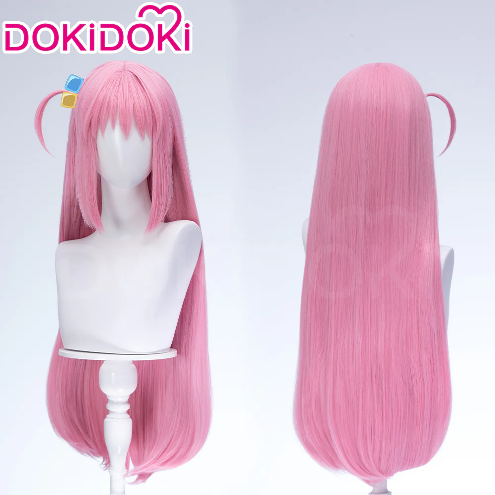 【Ready For Ship】DokiDoki Anime Bocchi the Rock! Cosplay Hitori Gotoh Cosplay Wig / Headwear Pink Straight - Image 8