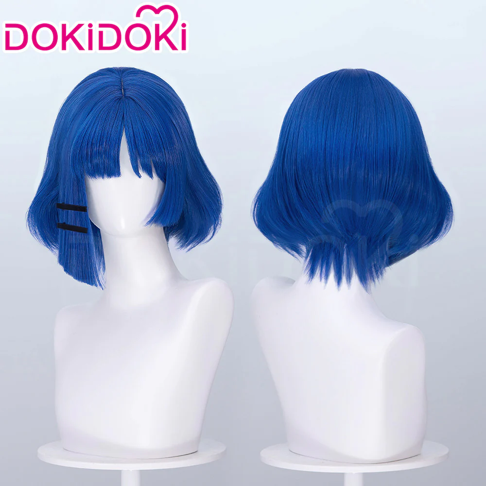 DokiDoki Anime Bocchi the Rock! Cosplay Yamada Ryo Wig Blue short