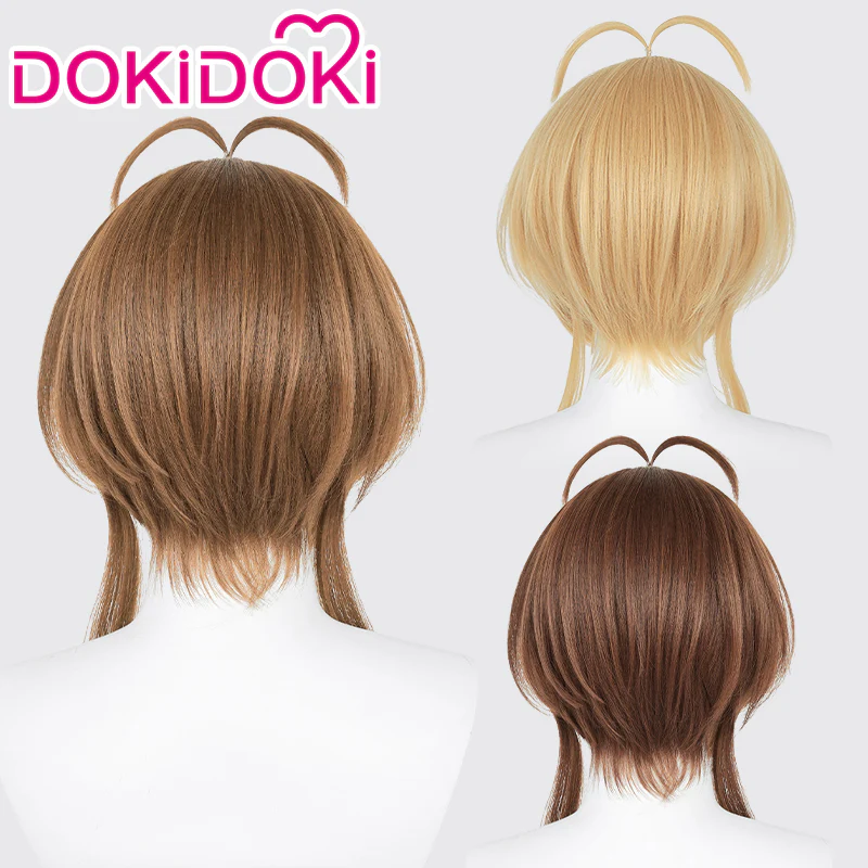 【Partially Ready For Ship】DokiDoki Anime Card Captor Sakura Cosplay Kinomoto Sakura Wig Light Brown/Dark brown/Blond Hair Cardcaptor Sakura/ Hair accessories - Image 3