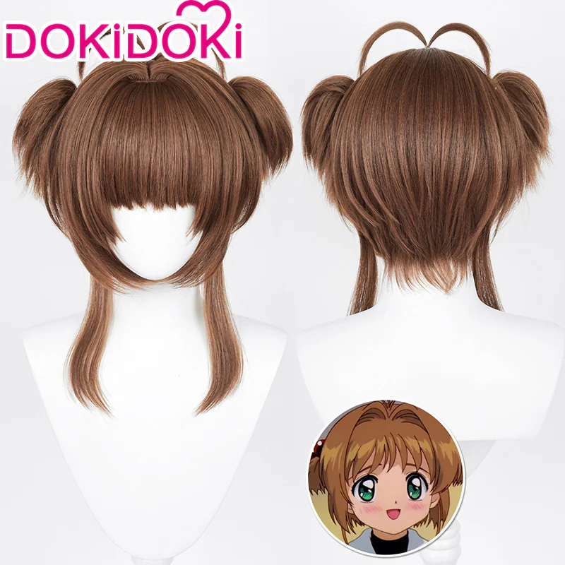 【Partially Ready For Ship】DokiDoki Anime Card Captor Sakura Cosplay Kinomoto Sakura Wig Light Brown/Dark brown/Blond Hair Cardcaptor Sakura/ Hair accessories - Image 7