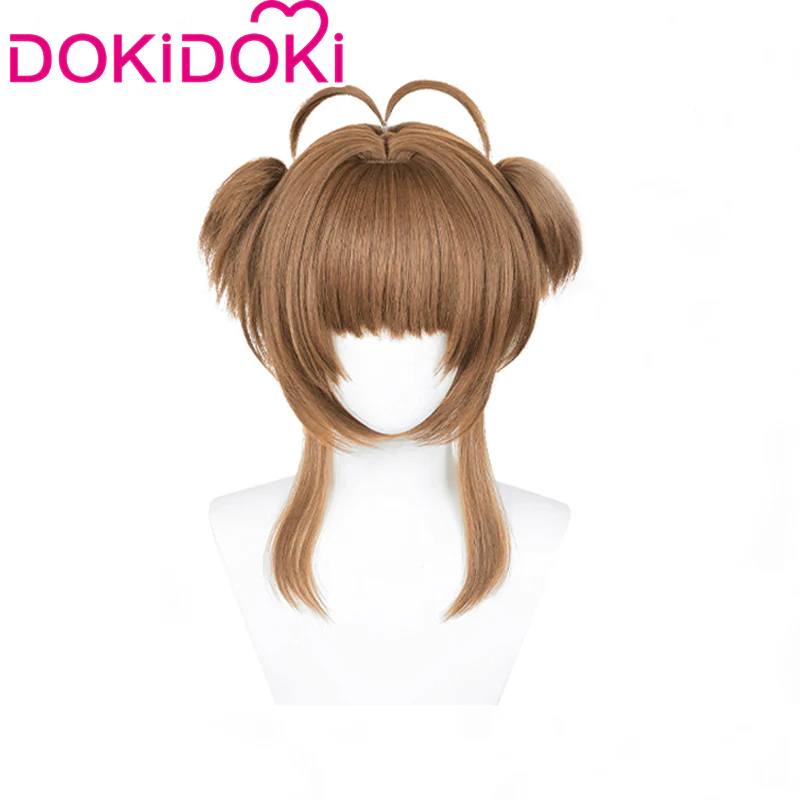 【Partially Ready For Ship】DokiDoki Anime Card Captor Sakura Cosplay Kinomoto Sakura Wig Light Brown/Dark brown/Blond Hair Cardcaptor Sakura/ Hair accessories - Image 8