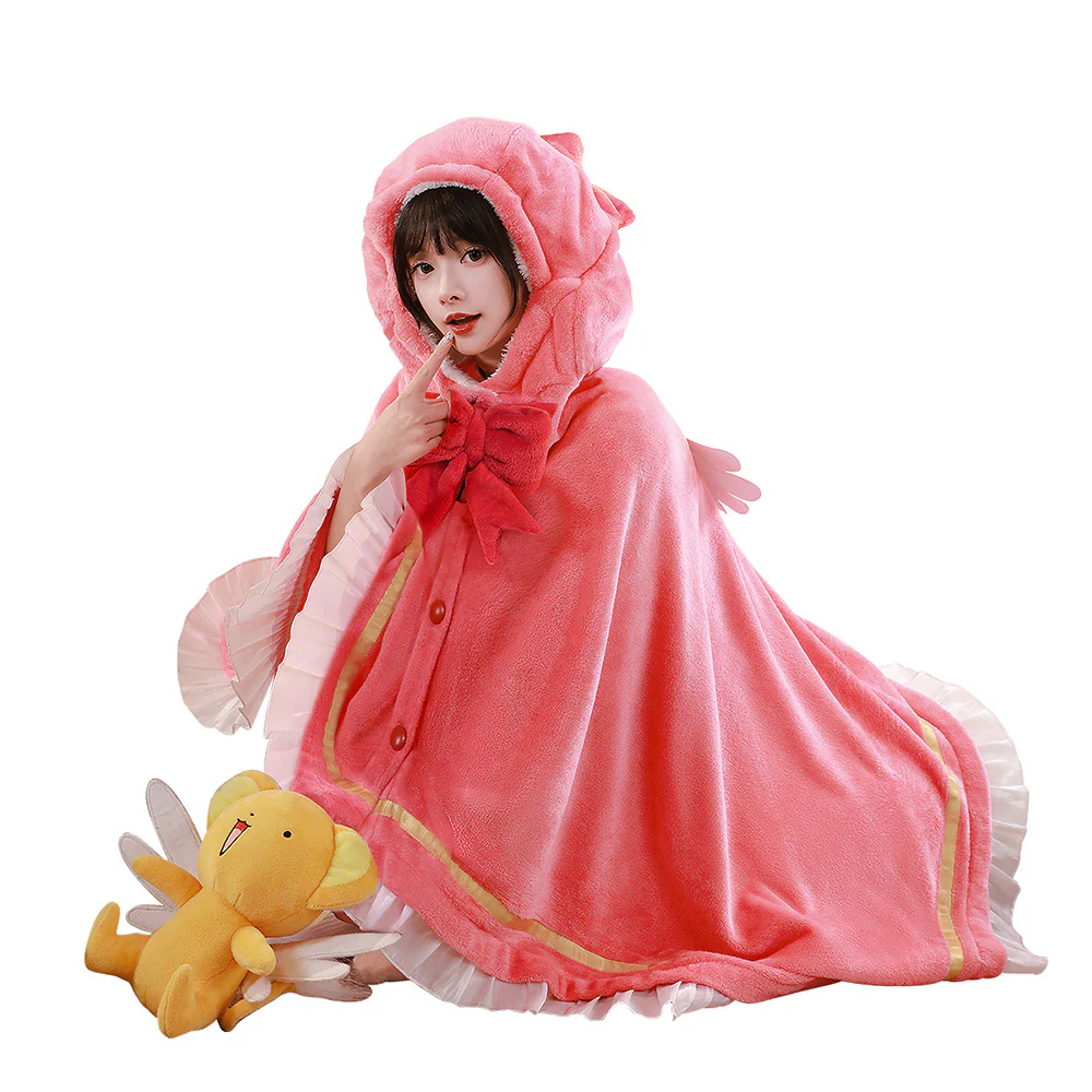 【Ready For Ship】DokiDoki Anime Card Captor Sakura Cosplay Sakura Blanket - Image 5