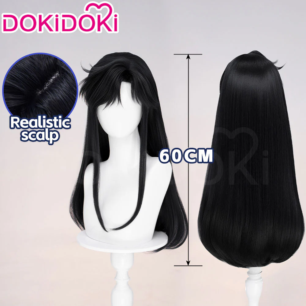 【Ready For Ship】DokiDoki Anime Cat's Eye Cosplay Hitomi Kisugi Wig Long Black Hair