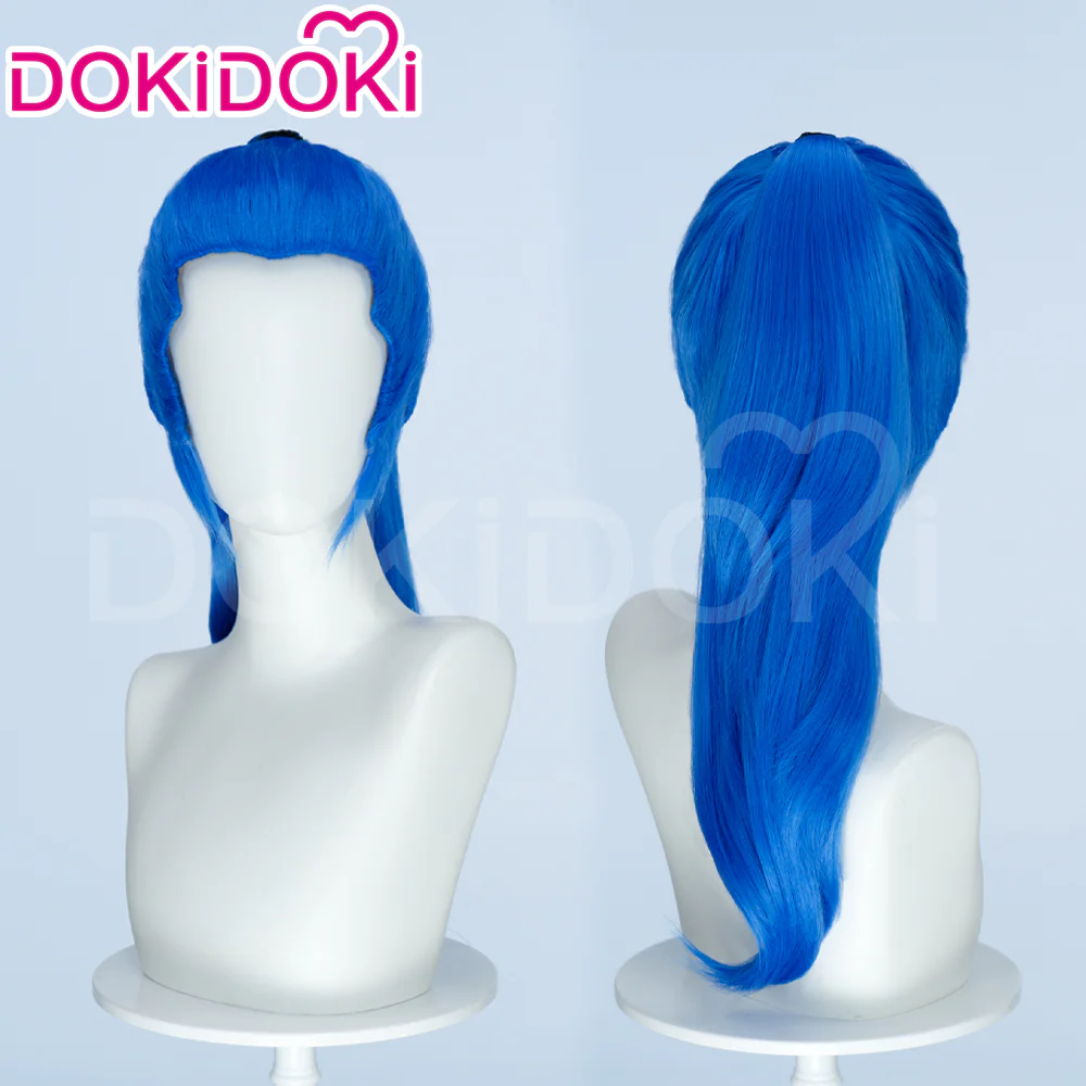 【Ready For Ship】DokiDoki Anime Cosaply Wig Men Long Blue Straight Hair