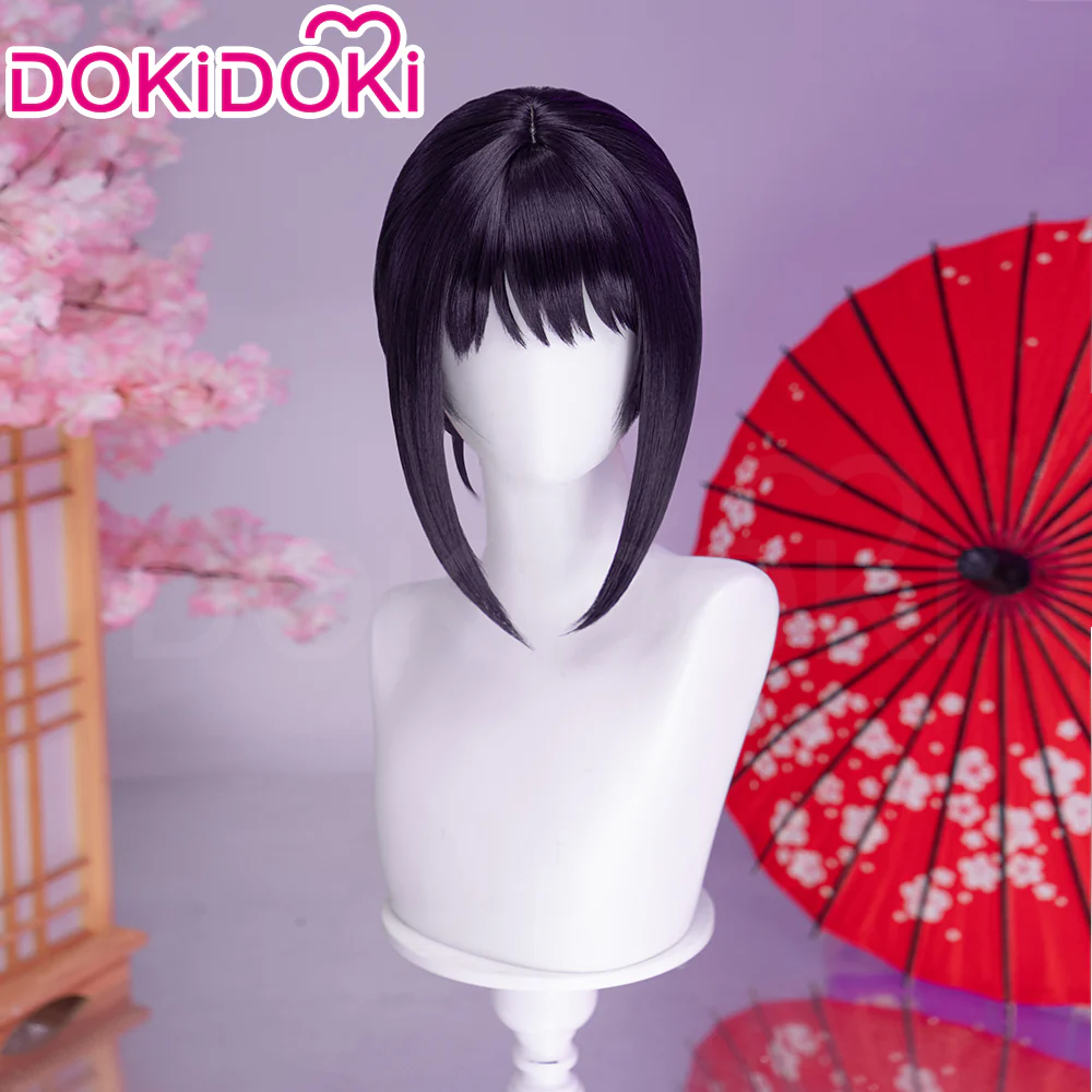 DokiDoki Anime Cosmic Princess Kaguya! Cosplay Iroha Sakayori Wig Short Purple Blue Hair Bun - Image 9