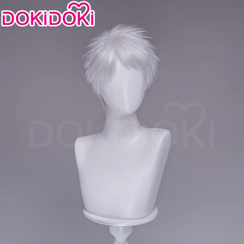 DokiDoki Anime Cosmic Princess Kaguya! Cosplay Komazawa Rai Wig Short Silver Hair - Image 3