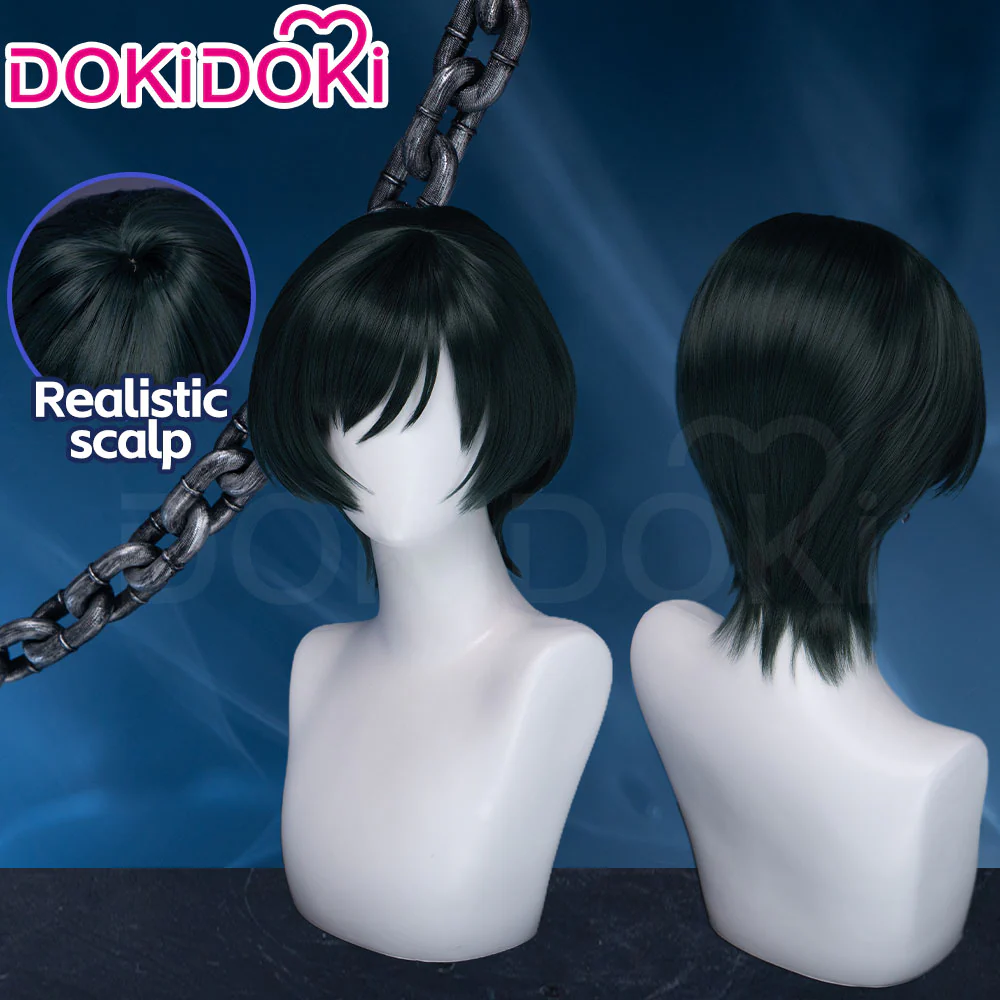 Dokidoki Anime Cosplay Wig Short Green Hair Halloween