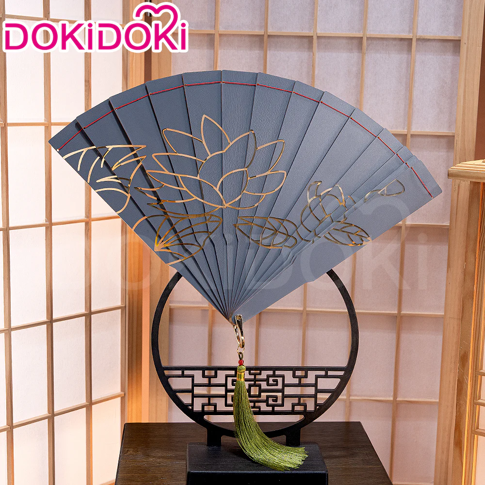 DokiDoki Anime Cosplay Accessory Gold Mirror Fan Prop - Image 3