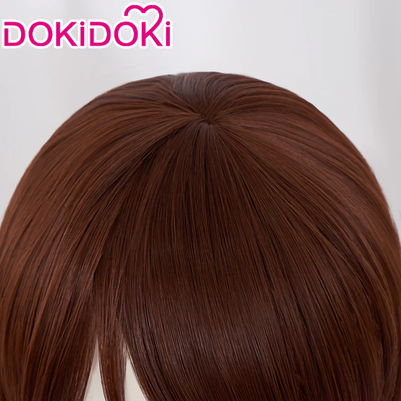 【Ready For Ship】DokiDoki Anime Cosplay Cosplay Wig Short Straight Brown Hair - Image 4