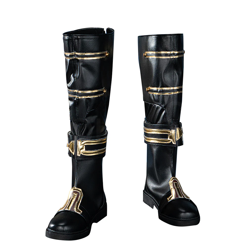 DokiDoki Anime Cosplay Sheriff Suit Shoes Black Long / Short Boots - Image 4