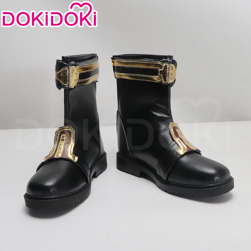 DokiDoki Anime Cosplay Sheriff Suit Shoes Black Long / Short Boots - Image 5