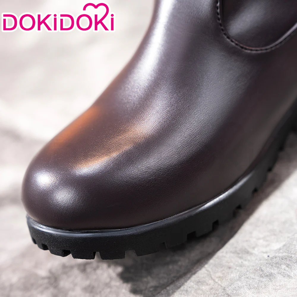 DokiDoki Anime Cosplay Shoes Dark Brown Boots Daily - Image 2
