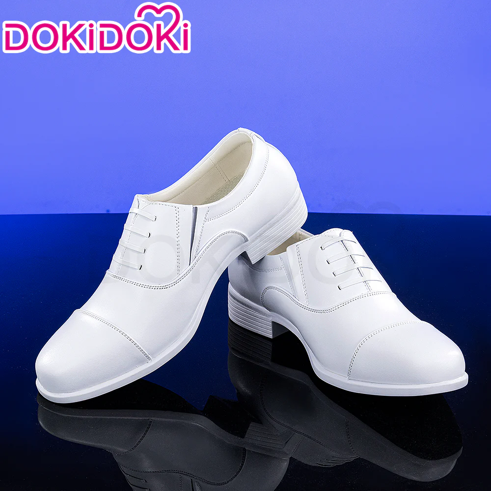 DokiDoki Anime Cosplay Shoes White / Black Leather Shoes - Image 8