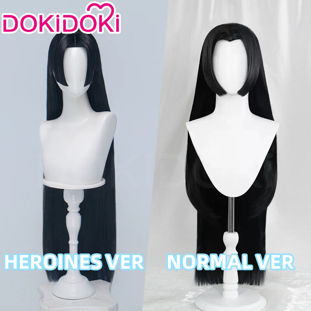 【Ready For Ship】DokiDoki Anime Cosplay Wig Black Long Straight Hair / Earring - Image 2