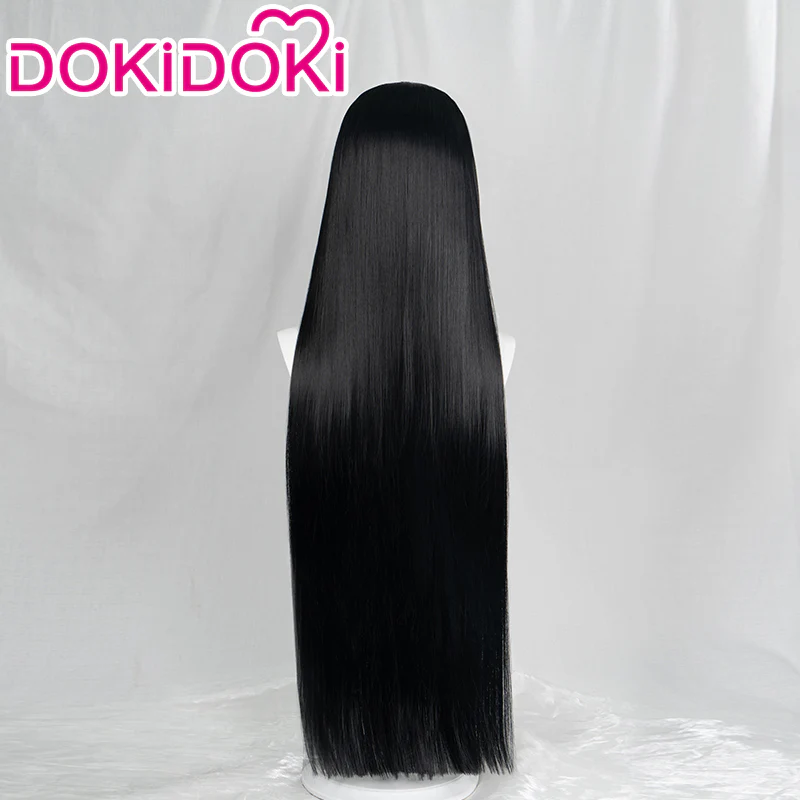 【Ready For Ship】DokiDoki Anime Cosplay Wig Black Long Straight Hair / Earring - Image 4
