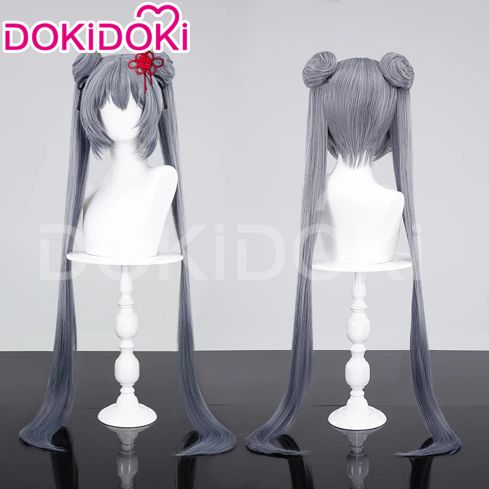 【Ready For Ship】DokiDoki Anime Cosplay Wig Chinese Style Long Grey Women Straight Hair