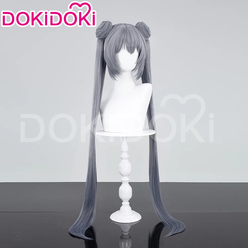 【Ready For Ship】DokiDoki Anime Cosplay Wig Chinese Style Long Grey Women Straight Hair - Image 3
