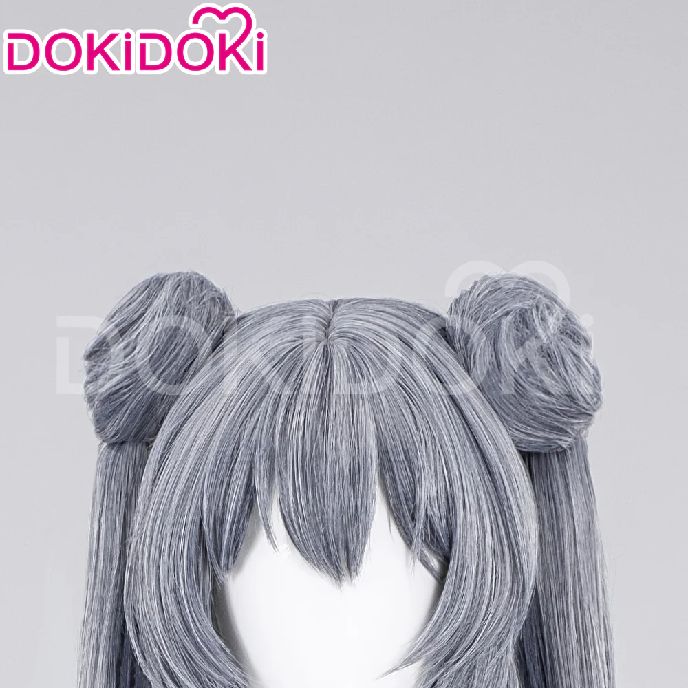 【Ready For Ship】DokiDoki Anime Cosplay Wig Chinese Style Long Grey Women Straight Hair - Image 4