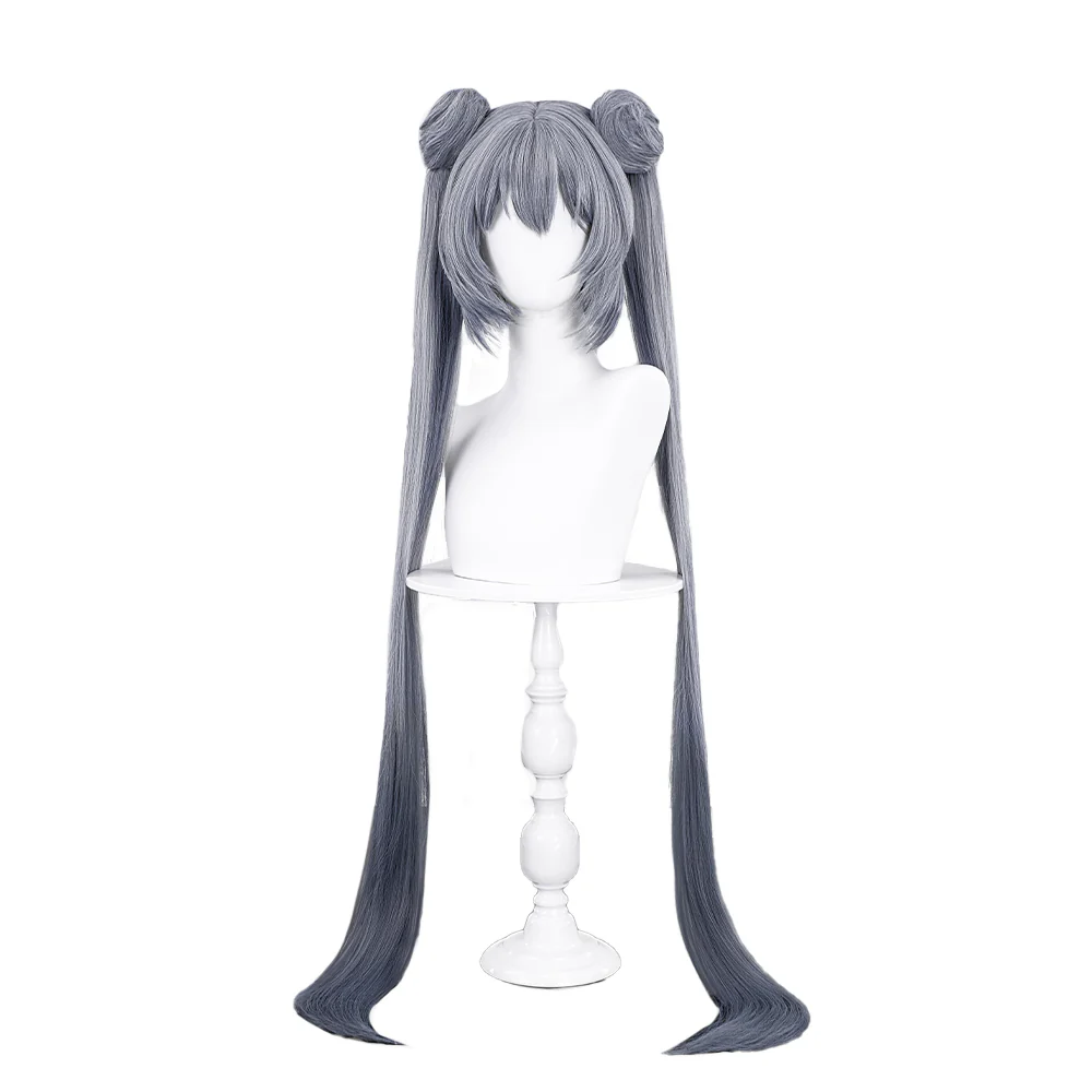 【Ready For Ship】DokiDoki Anime Cosplay Wig Chinese Style Long Grey Women Straight Hair - Image 5