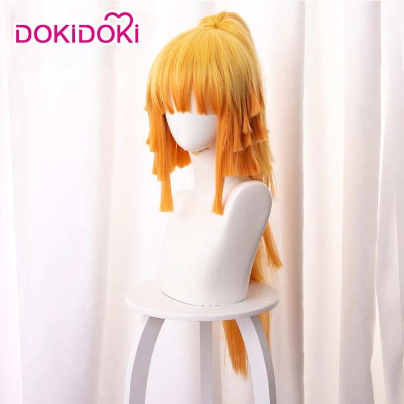 Dokidoki Anime Cosplay  Wig Halloween Long Orange Wig - Image 2