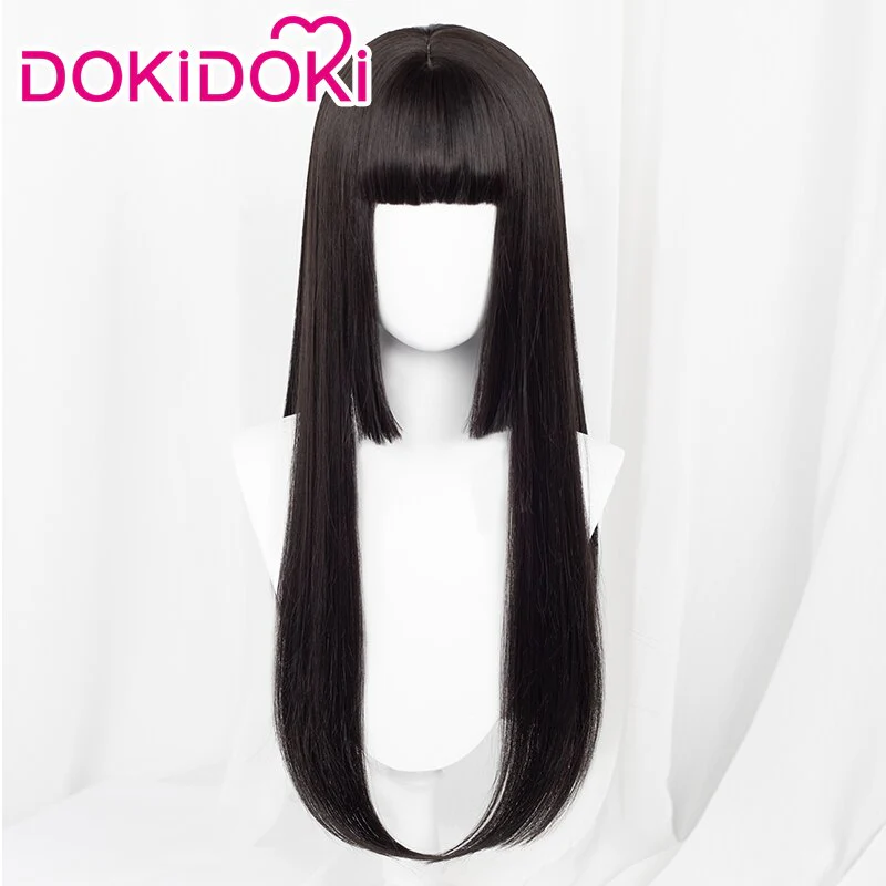DokiDoki Anime Cosplay Wig Kakegurui Jabami Yumeko Wig Women Long Straight Black Hair Halloween - Image 2