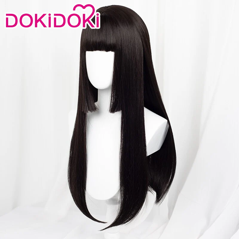 DokiDoki Anime Cosplay Wig Kakegurui Jabami Yumeko Wig Women Long Straight Black Hair Halloween - Image 3