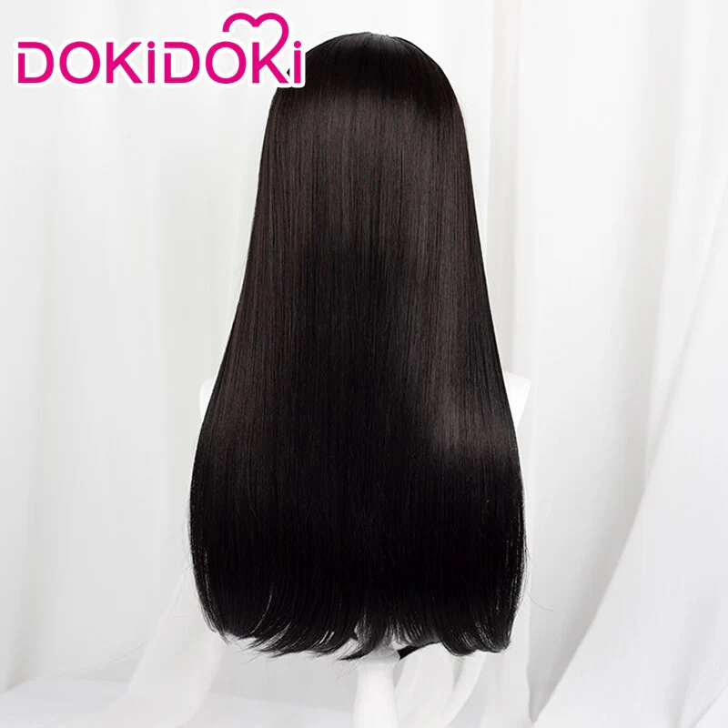 DokiDoki Anime Cosplay Wig Kakegurui Jabami Yumeko Wig Women Long Straight Black Hair Halloween - Image 4