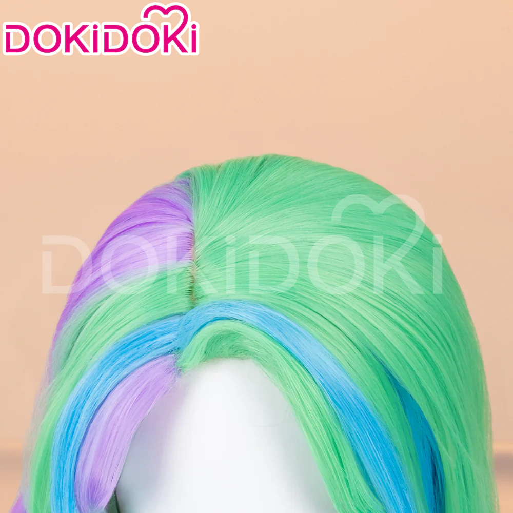 DokiDoki Anime Cosplay Wig Long Colored Curly Princess Women Hair - Image 4