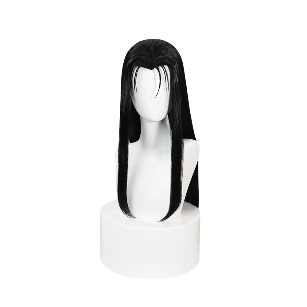 DokiDoki Anime Cosplay Wig Long Straight Black Hair - Image 5